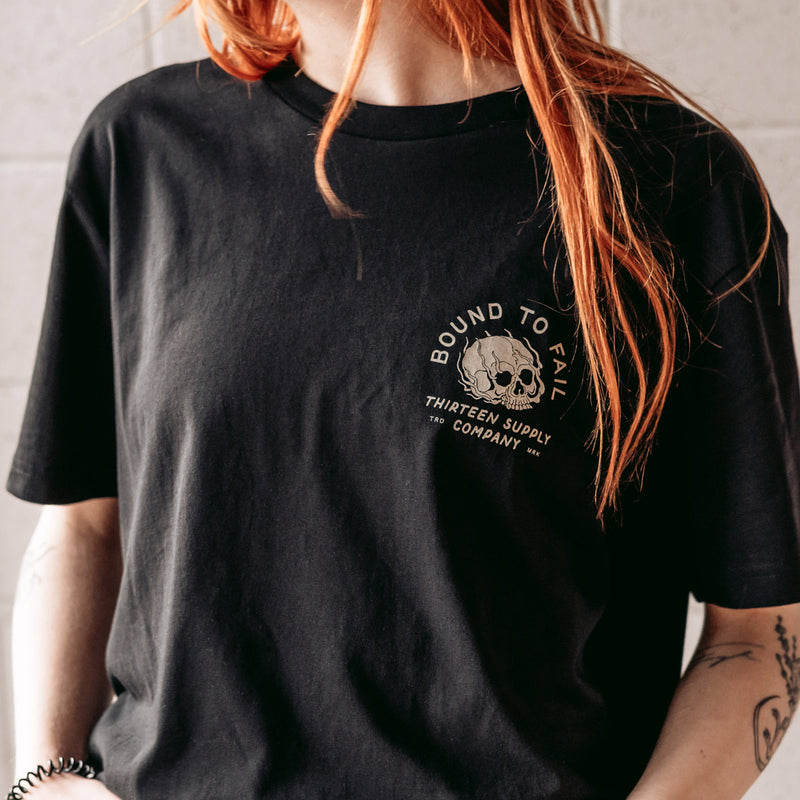 BOUND TO FAIL - BLACK RELAXED T-SHIRT