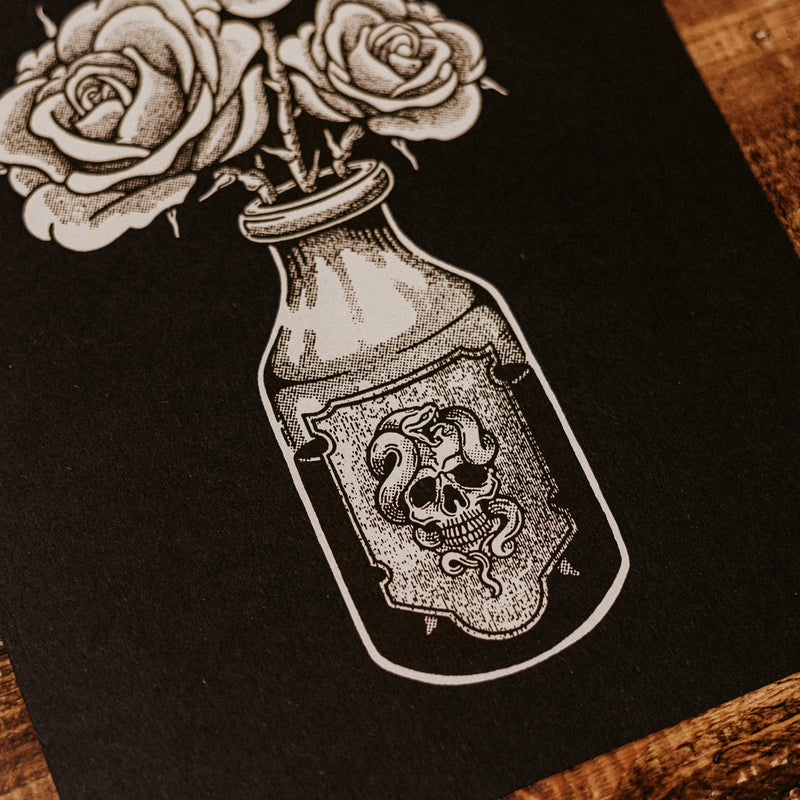 POISON IN MY BLOOD - A4 SCREEN PRINT