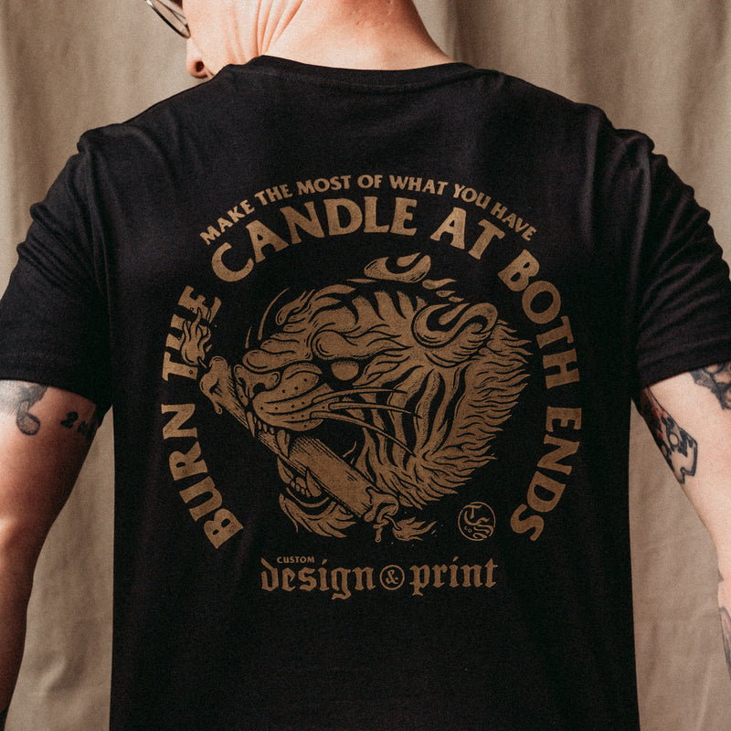 BURN THE CANDLE - BLACK UNISEX T-SHIRT