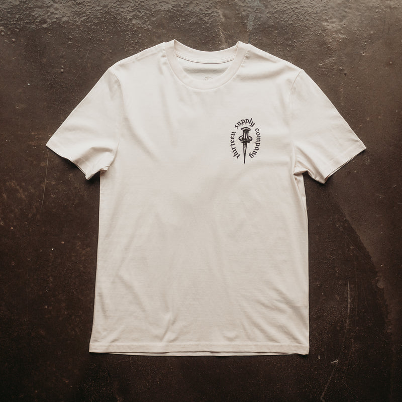 DESCENDING TO NOTHING - OFF WHITE UNISEX T-SHIRT