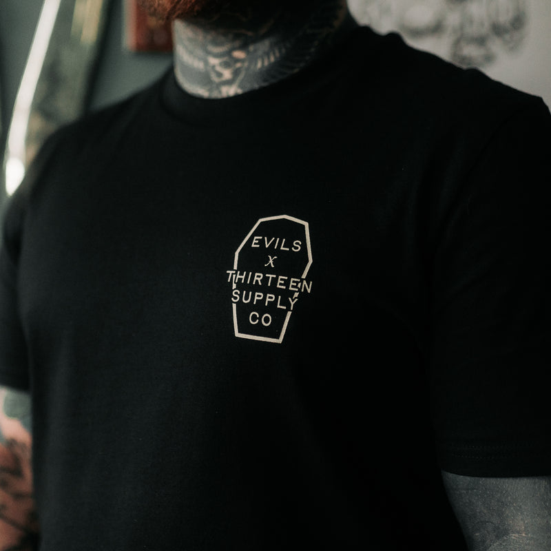 EVILS COLLAB - BLACK UNISEX T-SHIRT