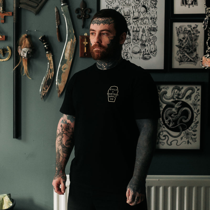 EVILS COLLAB - BLACK UNISEX T-SHIRT