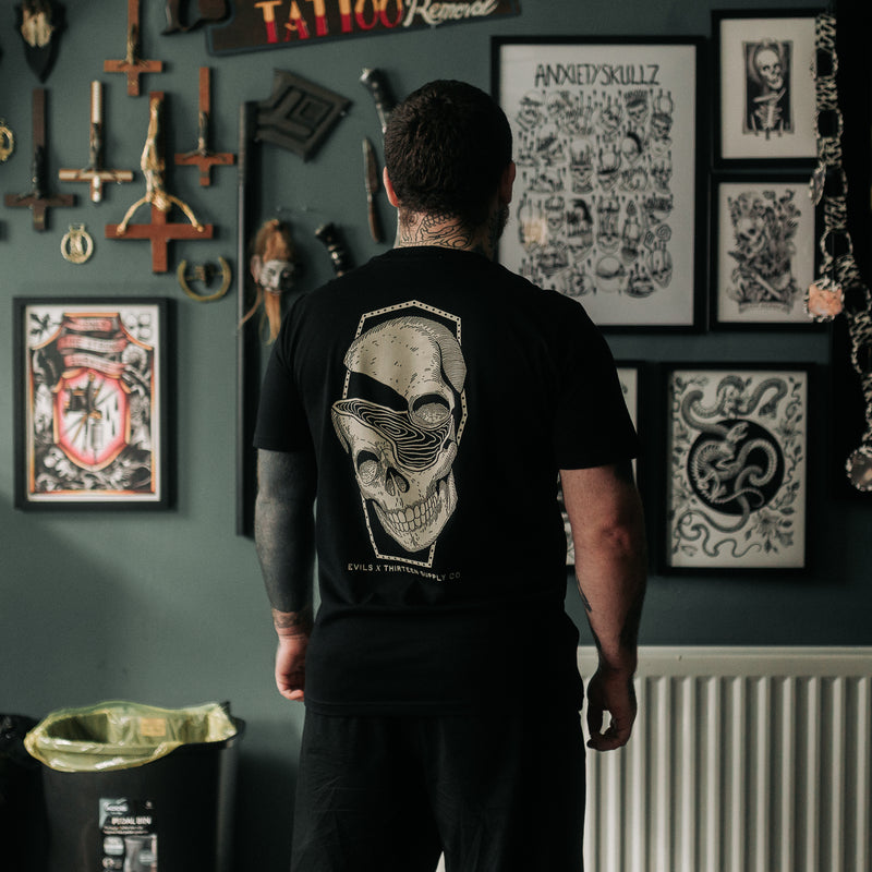 EVILS COLLAB - BLACK UNISEX T-SHIRT