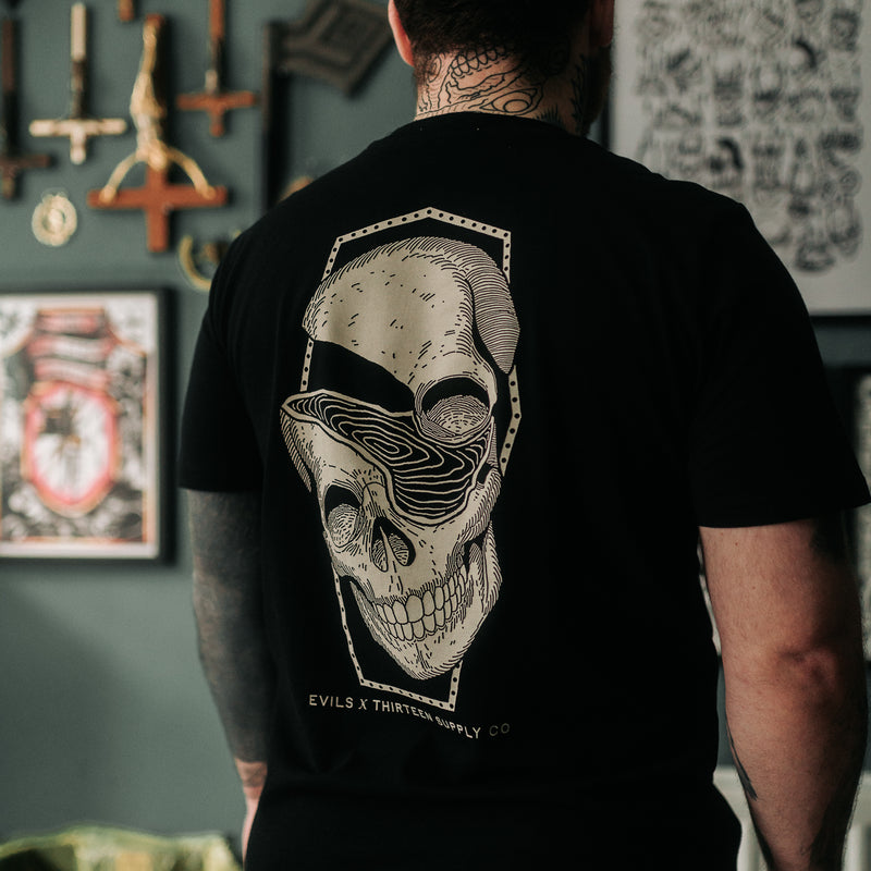 EVILS COLLAB - BLACK UNISEX T-SHIRT