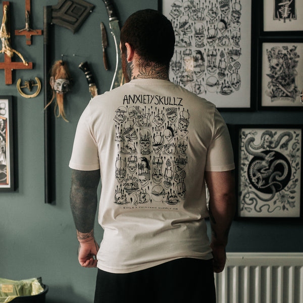 EVILS COLLAB - OFF WHITE UNISEX T-SHIRT