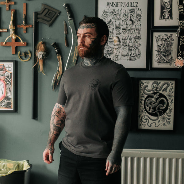 EVILS COLLAB - ANTHRACITE UNISEX T-SHIRT