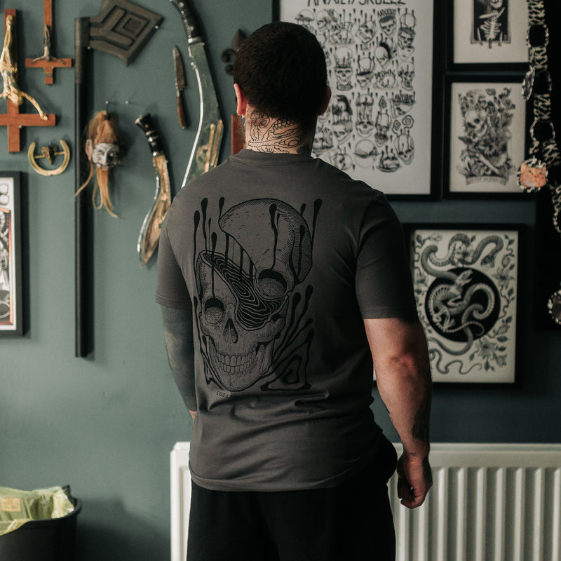 EVILS COLLAB - ANTHRACITE UNISEX T-SHIRT