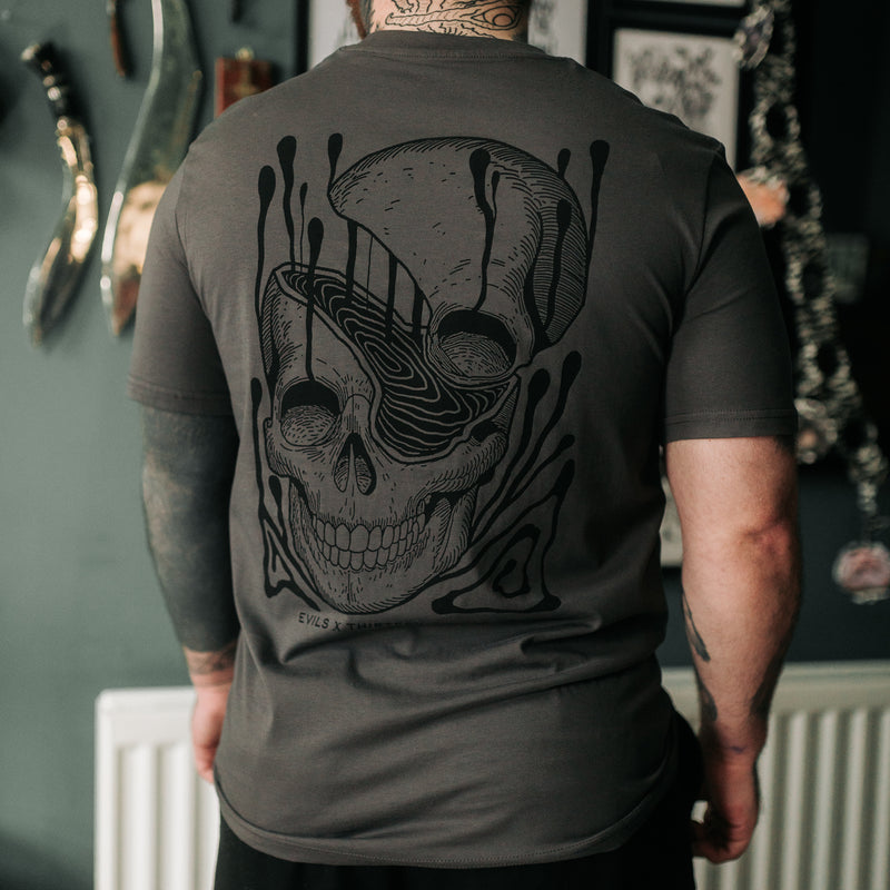 EVILS COLLAB - ANTHRACITE UNISEX T-SHIRT
