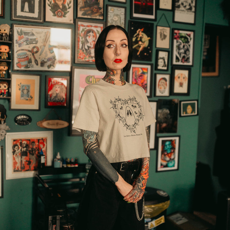 DRACULA TATTOOS - HEAVY CROPPED T-SHIRT