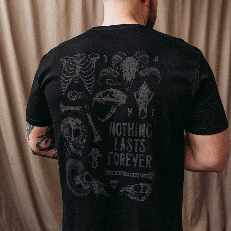 NOTHING LASTS FOREVER - BLACK UNISEX T-SHIRT