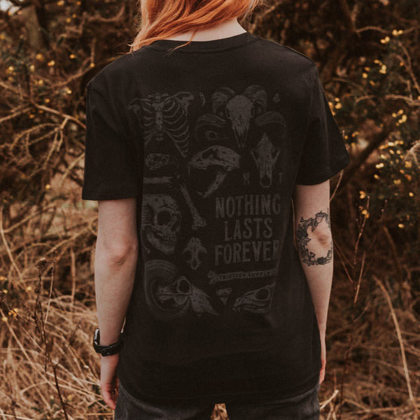 NOTHING LASTS FOREVER - BLACK UNISEX T-SHIRT