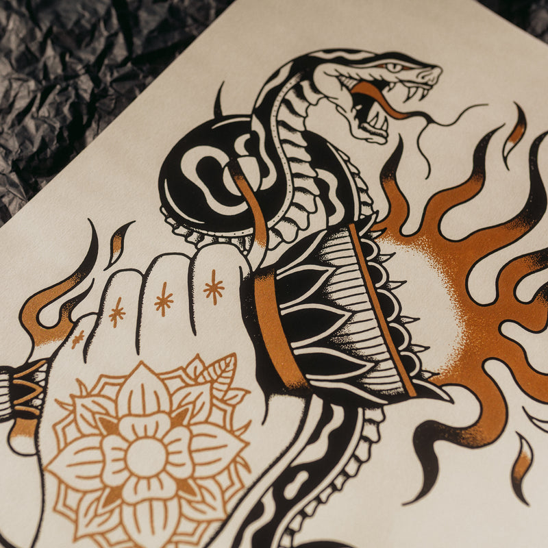 REDUCED TO ASHES - A3 SCREEN PRINT
