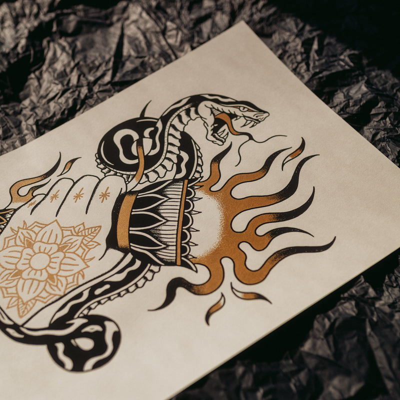 REDUCED TO ASHES - A3 SCREEN PRINT