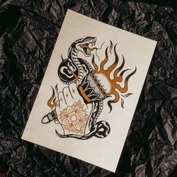 REDUCED TO ASHES - A3 SCREEN PRINT