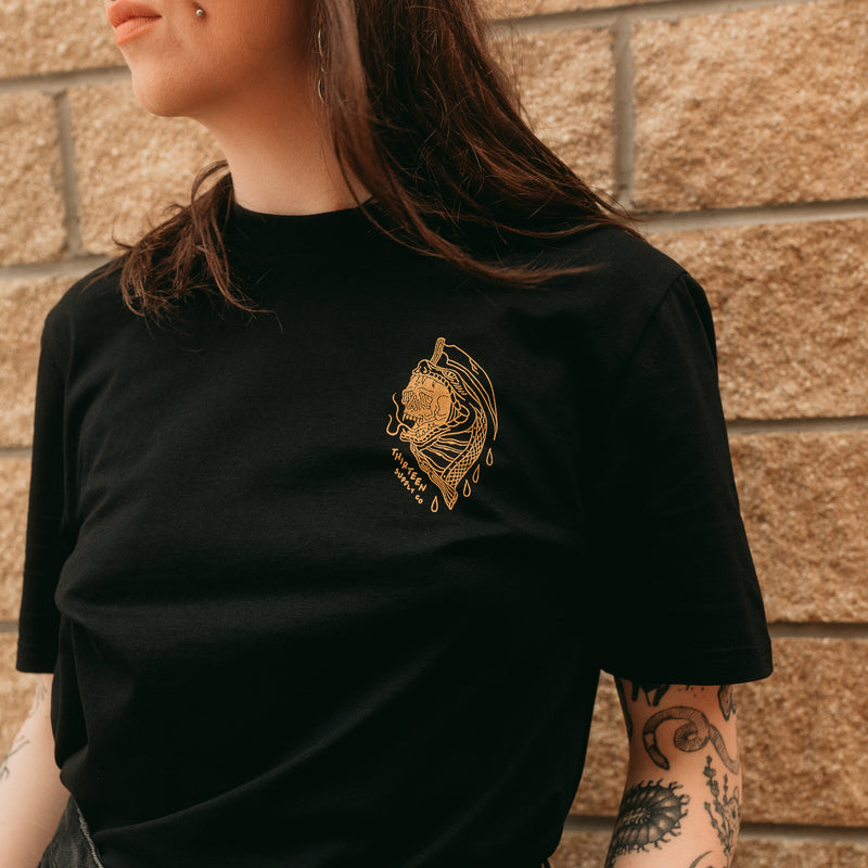 SNAKE REAPER - BLACK UNISEX T-SHIRT