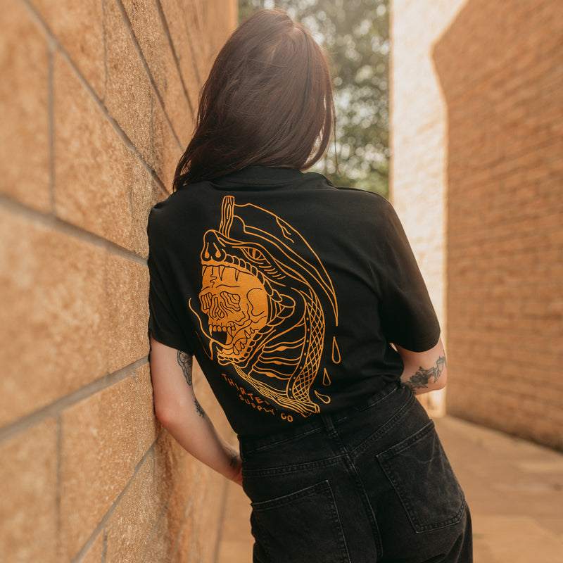 SNAKE REAPER - BLACK UNISEX T-SHIRT