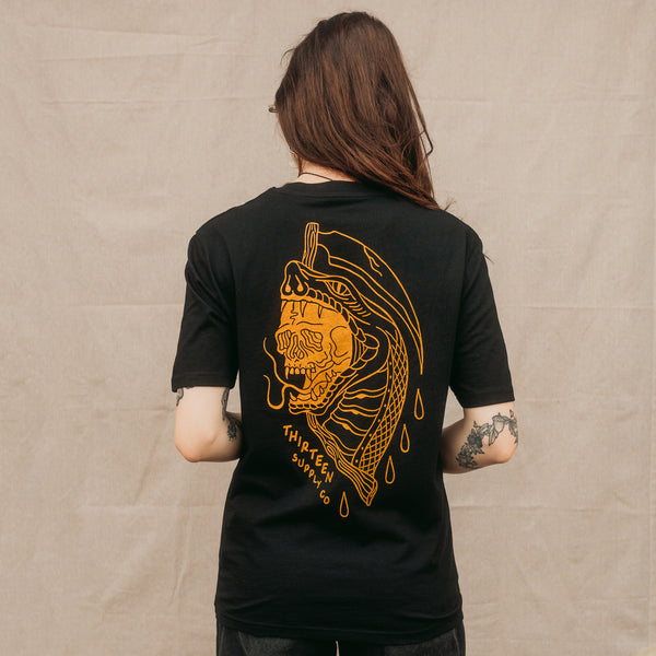 SNAKE REAPER - BLACK UNISEX T-SHIRT