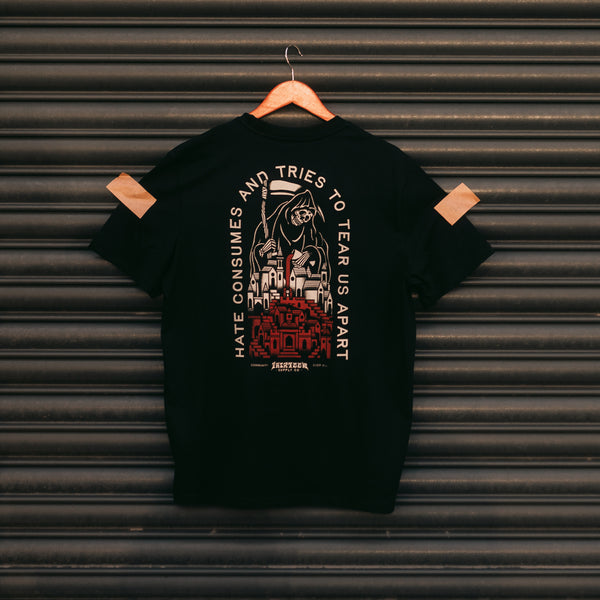 TORN APART - BLACK UNISEX T-SHIRT