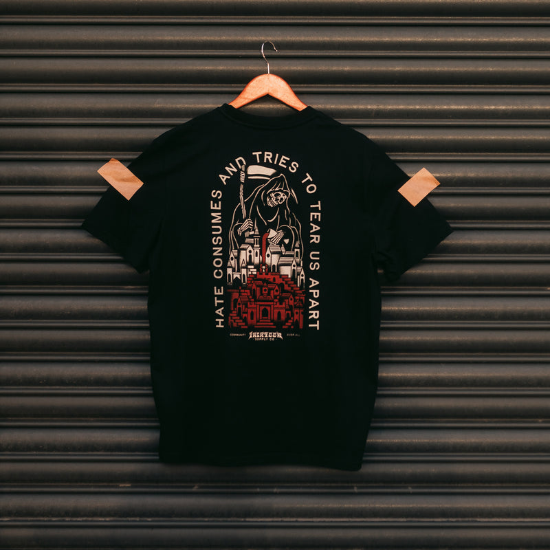 TORN APART - BLACK UNISEX T-SHIRT