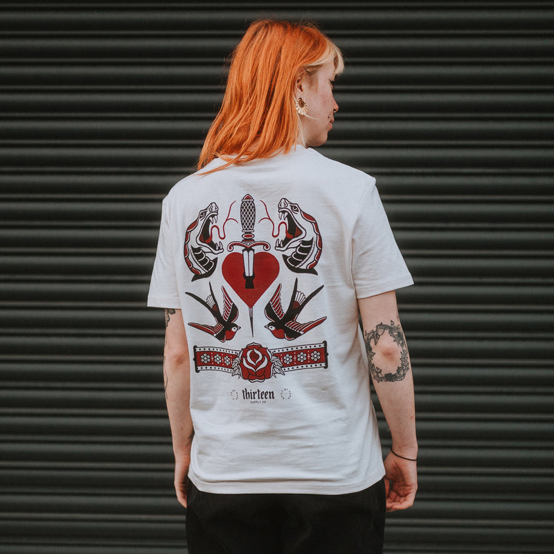 TRAD FLASH - OFF WHITE UNISEX T-SHIRT