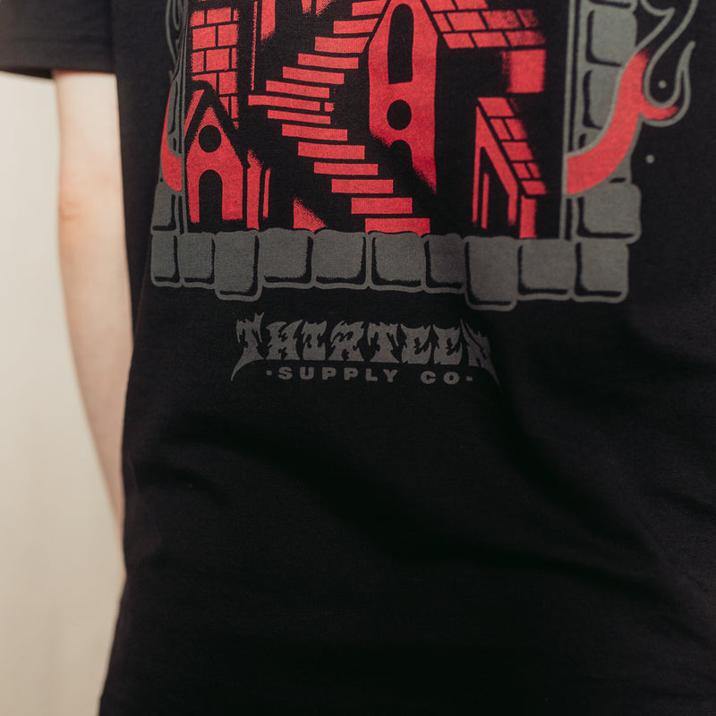 AS THE WORLD BURNS - BLACK UNISEX T-SHIRT