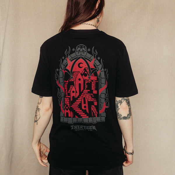 AS THE WORLD BURNS - BLACK UNISEX T-SHIRT