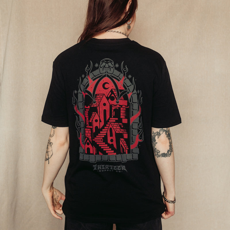 AS THE WORLD BURNS - BLACK UNISEX T-SHIRT