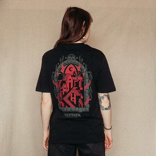 AS THE WORLD BURNS - BLACK UNISEX T-SHIRT
