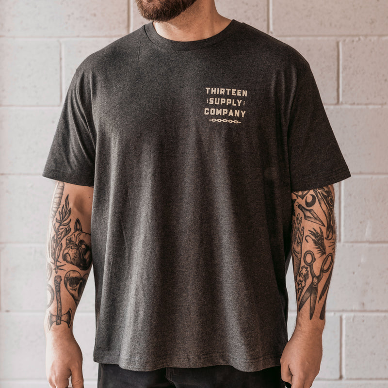 BINDING CHAINS - HEATHER GREY RELAXED T-SHIRT