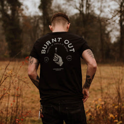 'BURNT OUT' - SHORT SLEEVE UNISEX T-SHIRT - Thirteensupply.co