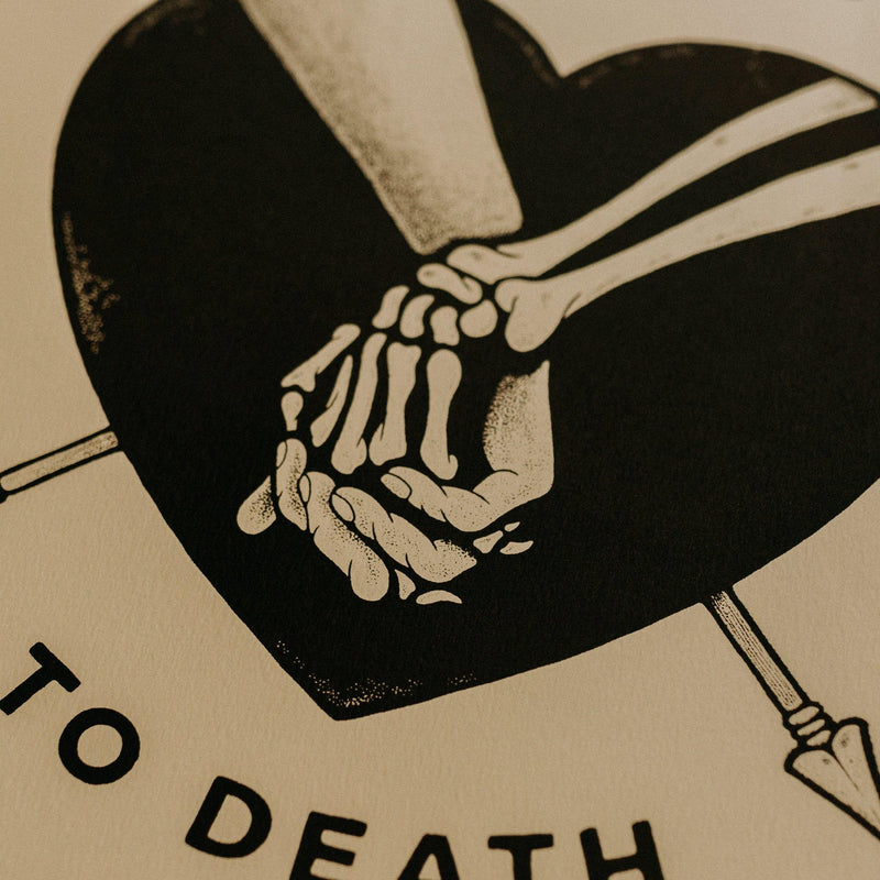 LOVE YOU TO DEATH - Art Print - Thirteensupply.co