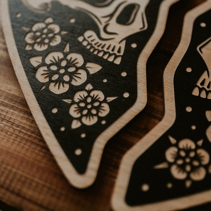 UNTIL DEATH - WOODCUT WALL HANGING