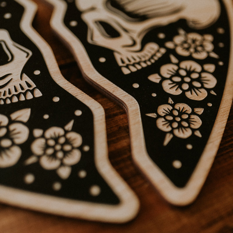 UNTIL DEATH - WOODCUT WALL HANGING